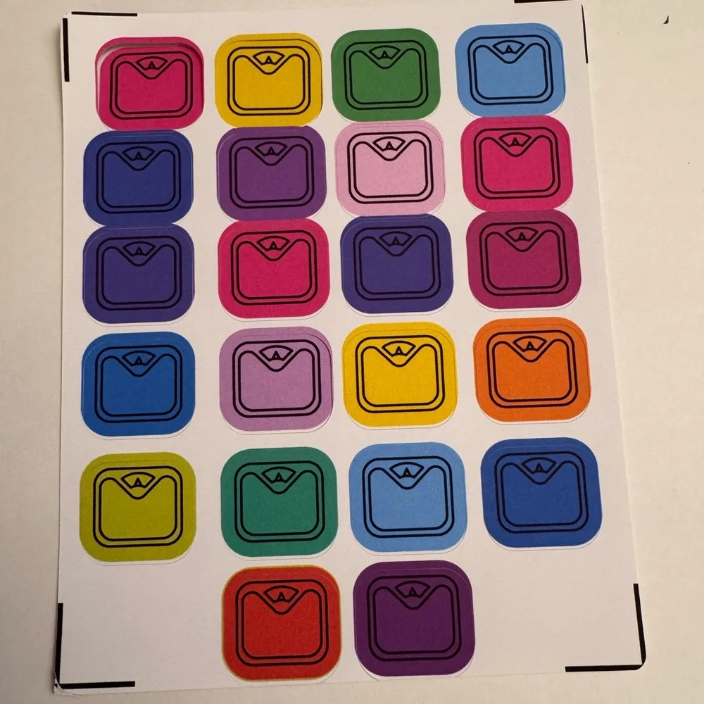 Weight Tracker Stickers - Scales Log Four (4) Pages - 88 Stickers Total - new